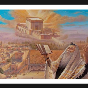 Our Prayers Have Been Answered, Fine Art On Paper 30&quot;x22&quot;, Framed and protected plexiglass. Artwork by Alex Levin, Israel