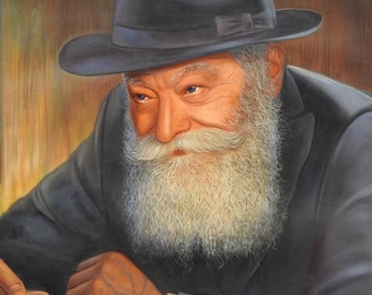 The Lubavitcher Rebbe Portrait – Rabbi Menachem Mendel Schneerson Chabad Wall Art (Canvas, Metal, Acrylic)