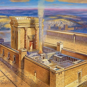 Second Jerusalem Temple Art – Alex Levin Judaica Wall Art (Canvas, Metal, Acrylic)