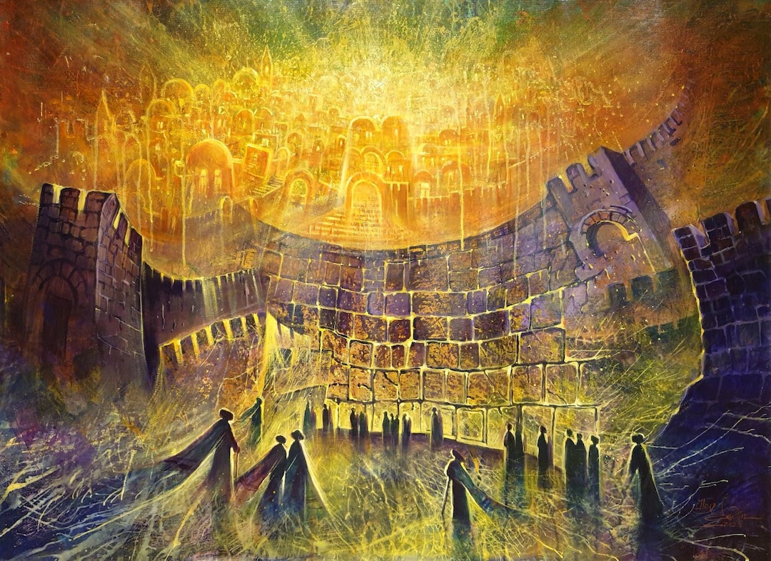 Emerge of A New Day in Jerusalem Original Painting Modern Abstract