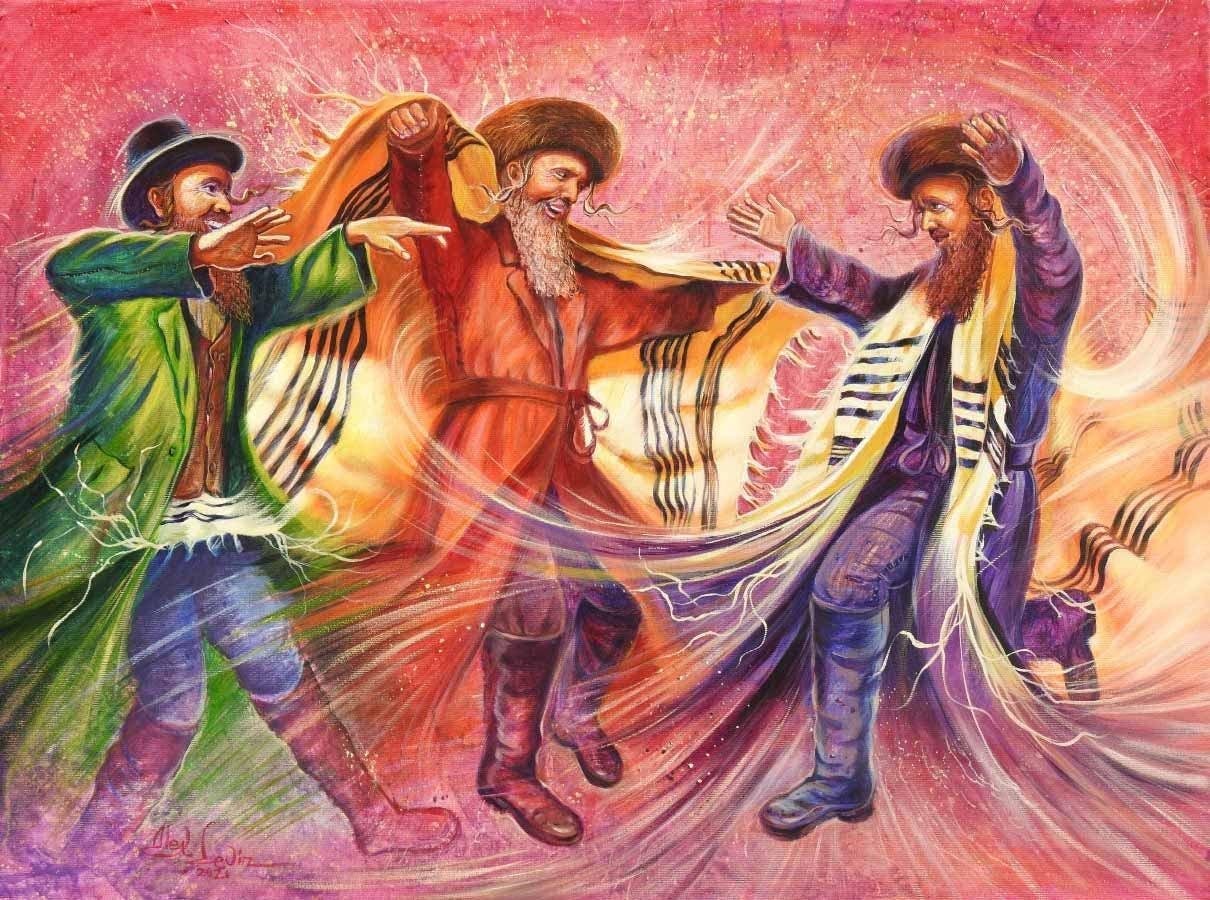 Hasidic Dance - Jewish Music Art, Canvas Framed, Metal Print or Acrylic Glass