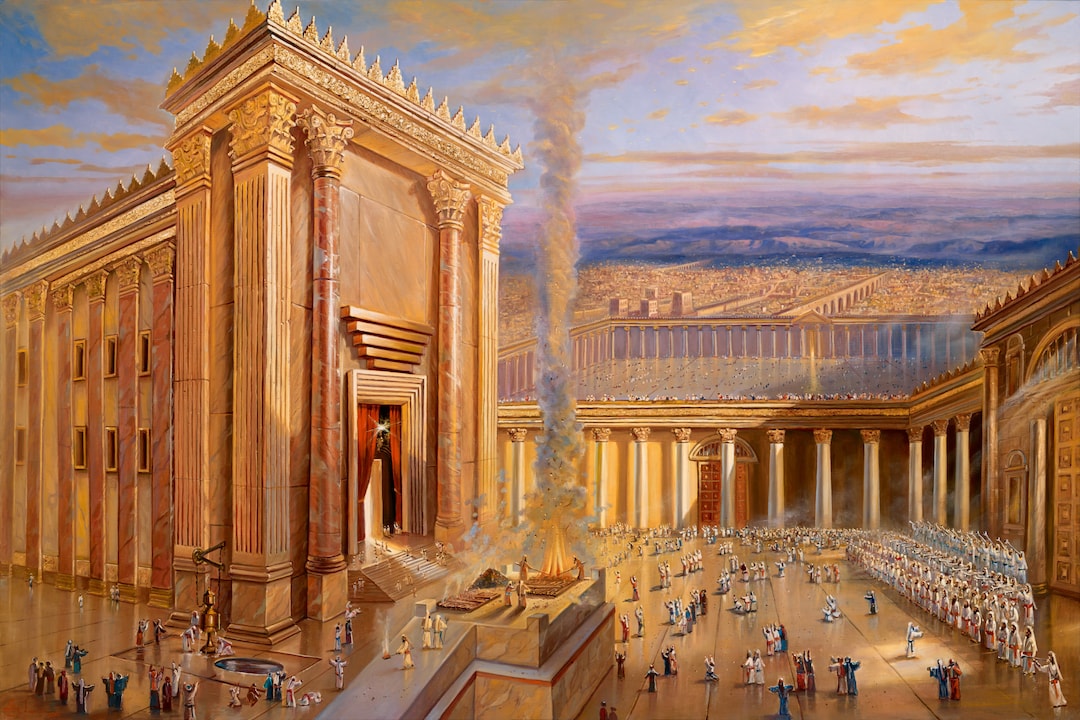 The Second Holy Temple in Jerusalem. Jerusalem Painting