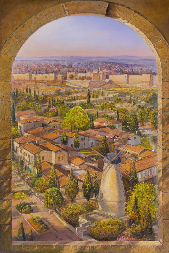 The Beauty Of Jerusalem, Fine Art Poster, Size 20x30, 24x36 or 32x48 inches