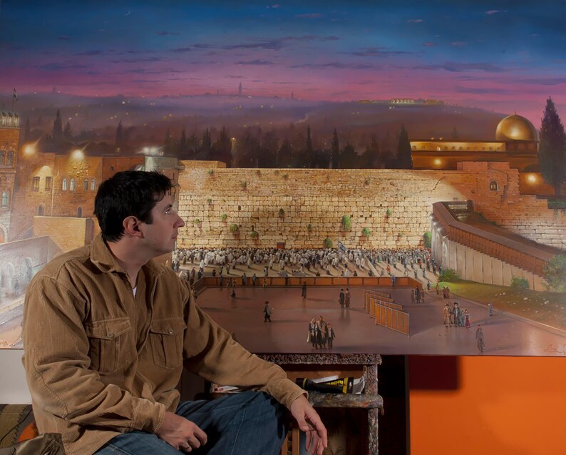 Shema Israel - Hebrew Prayer Art, Modern Judaica Fine Art Poster, 20x30, 24x36, 32x48 image 5