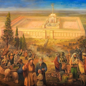 Temple Mount Jerusalem Painting Print by Alex Levin: Judaica Art