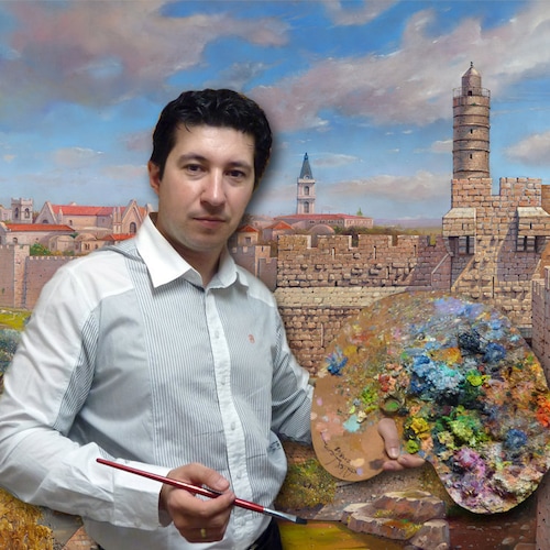 エルサレム第二神殿アート - キャンバスまたは金属にジクレープリント