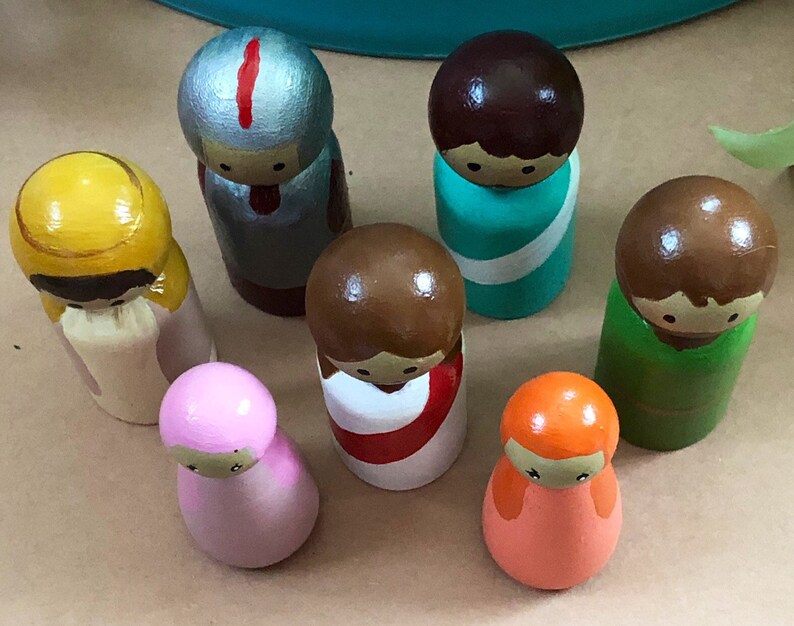 The Resurrection Peg Dolls Set Biblical Teaching Aid Easter | Etsy