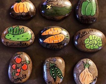 Painted Rocks Vegetables - Etsy