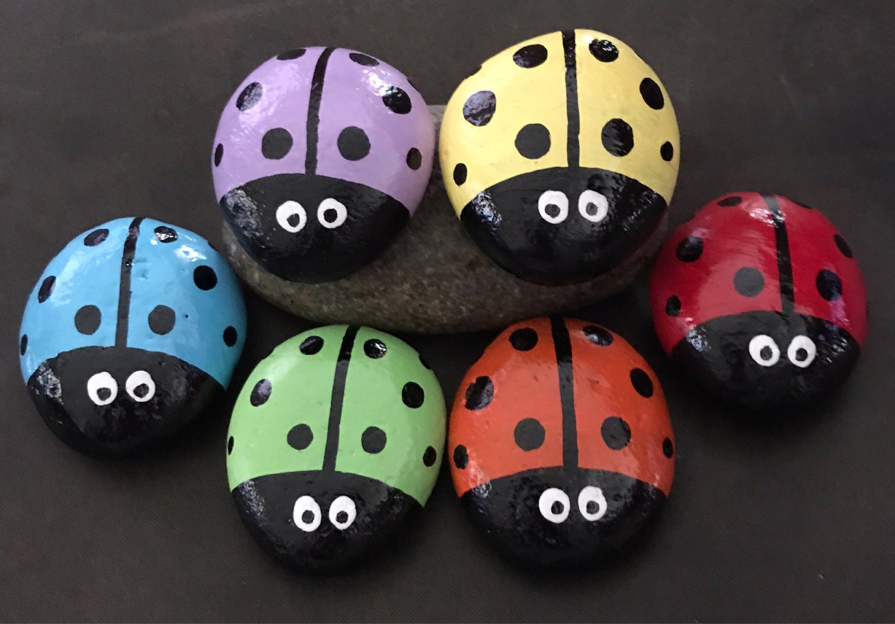 Божья коровка из камня
