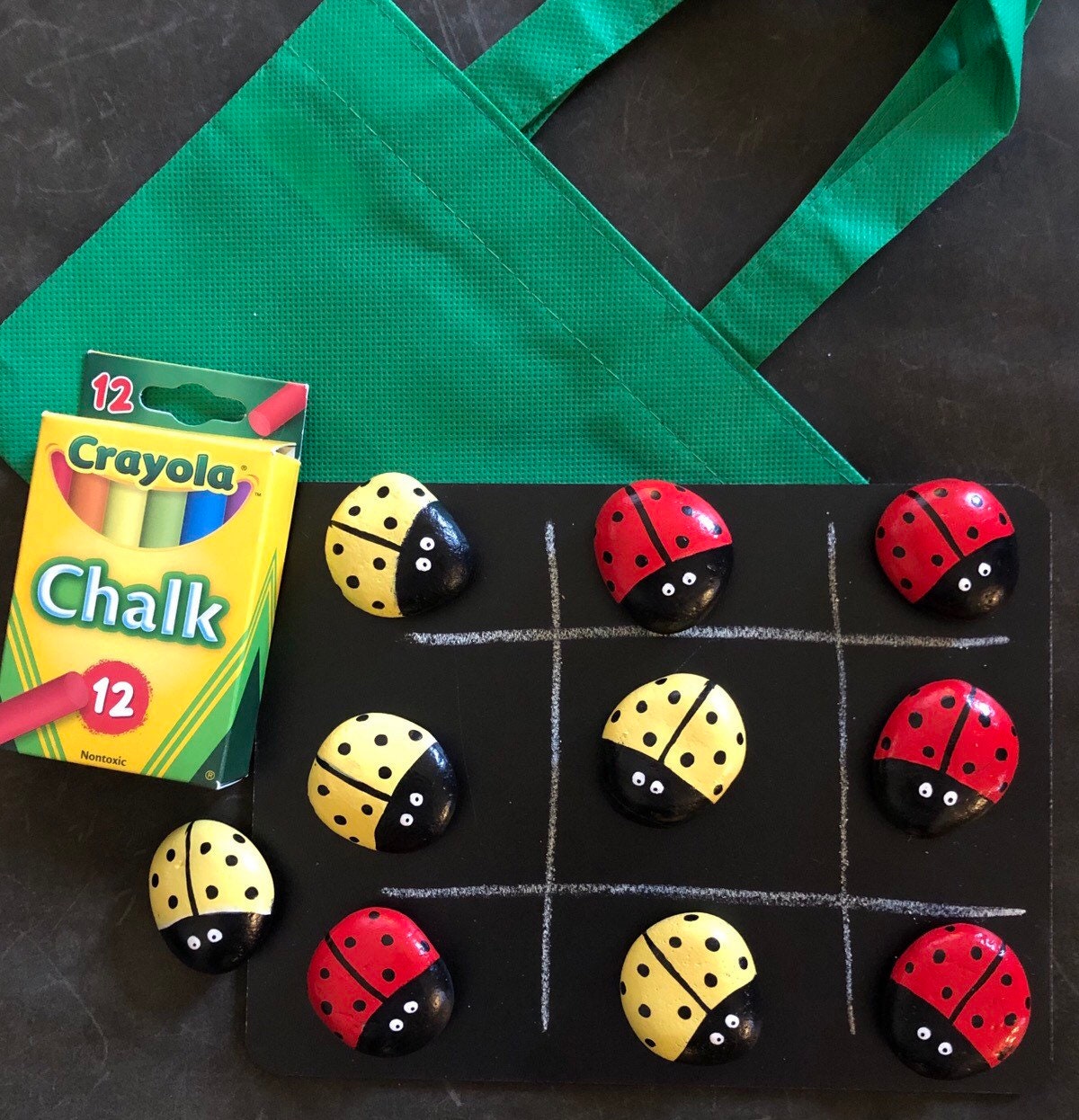 Ladybug Tic Tac Toe Board Game Kids Play Travel Game | Etsy