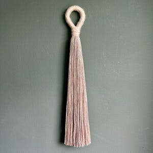 XL Jumbo Boho Doorknob Or Wall Tassel Blush Light Pink