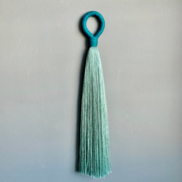 XL Jumbo Boho Doorknob Or Wall Tassel Sage Green