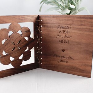 Regalo del día de la madre, regalo para la abuela, tarjeta de recuerdo del día de la madre personalizable en madera, tarjeta personalizada para mamá, tarjeta de cumpleaños para mamá Nana