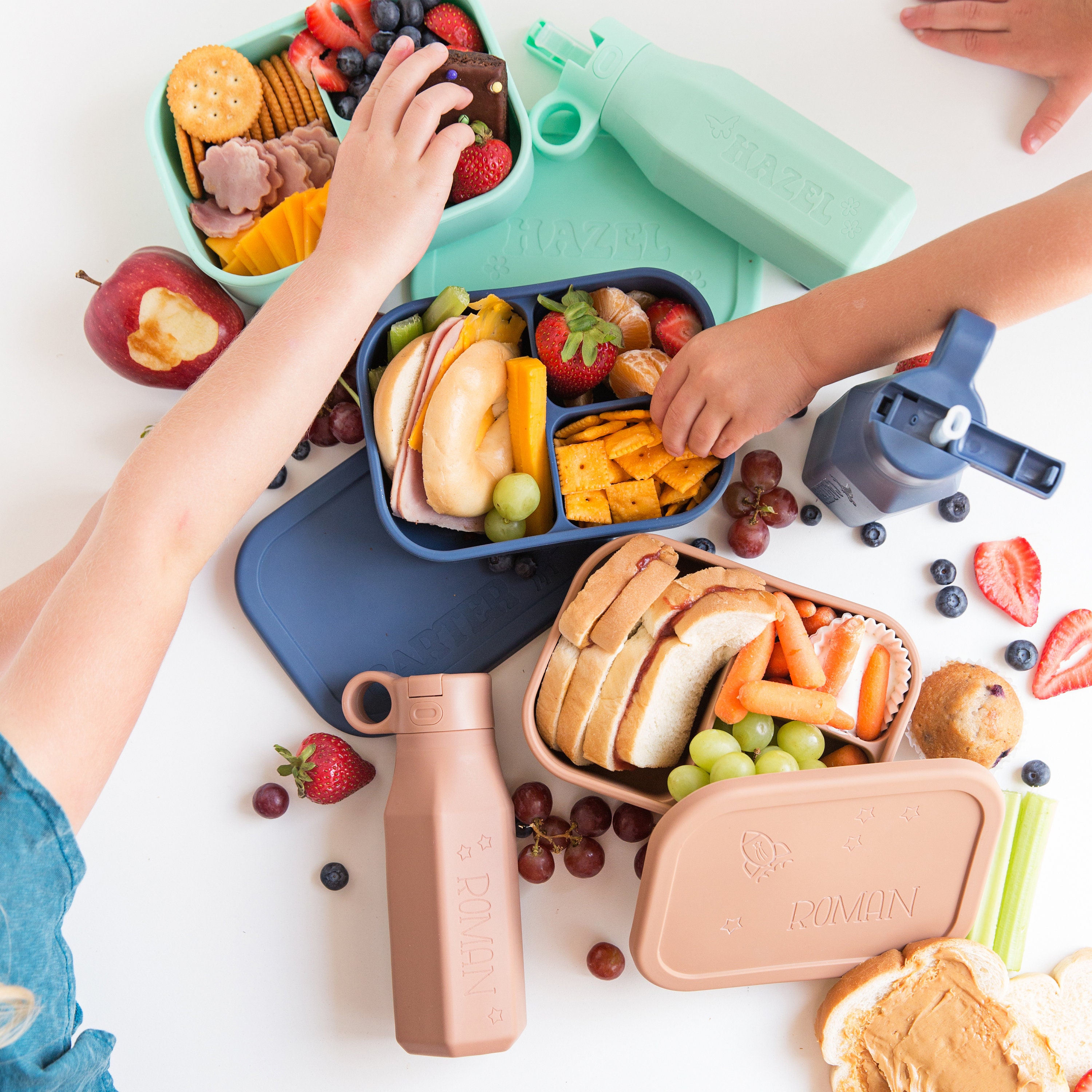 Custom Silicone Lunch Bento Box for Kids Engraved School Meal - Etsy