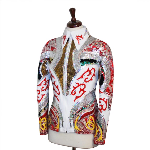 MEDIUM Showmanship Pleasure Horsemanship Show Jacket Shirt Rodeo Queen Western