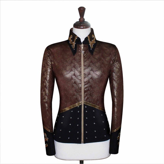LARGE Showmanship Horsemanship Pleasure Show Jacket Shirt Rodeo Queen Rail Top