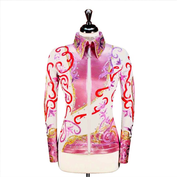 LARGE Showmanship Horsemanship Pleasure Show Jacket Shirt Rodeo Queen Rail Top
