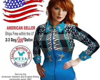 Women's Western Show Jacket: Rodeo Horsemanship Equestrian Competition Coat