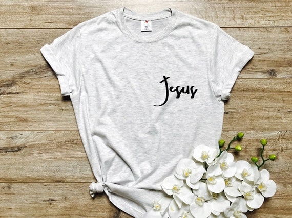 Jesus Shirt Cross Shirt Pocket Shirt Graphic Tee Jesus | Etsy
