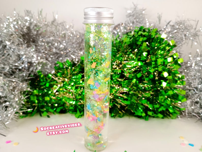 Easter Glitter Sensory Bottle, Calming Bottles, Stress Toys, Gifts For Kids, Fidget Toy, Easter Basket Stuffers Bunnies