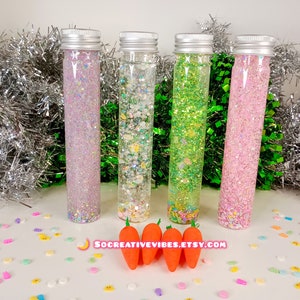 Easter Glitter Sensory Bottle, Calming Bottles, Stress Toys, Gifts For Kids, Fidget Toy, Easter Basket Stuffers imagem 5