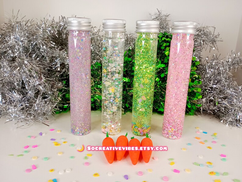 Easter Glitter Sensory Bottle, Calming Bottles, Stress Toys, Gifts For Kids, Fidget Toy, Easter Basket Stuffers imagem 5