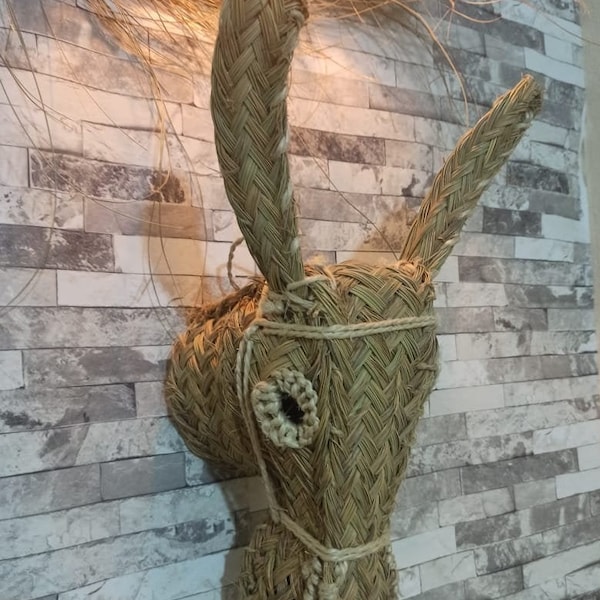 Rattan Animal Head Etsy