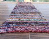 vintage unique Moroccan boucherouite rug_vintage boujad rug_wool rug_ handmade rug_lulticolor rug