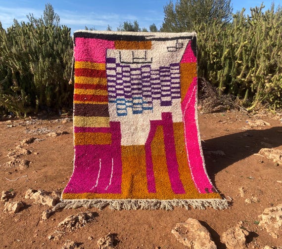 Beni ourain rug, Authentic Moroccan rug, Berber carpet, Genuine Wool rug, Handmade rug, Beni ourain style, Area rug, tappis berbere,Teppich