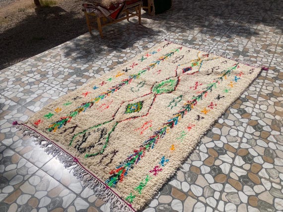 Azilal Area rugs 8x10 , Handmade Wool Rug , Custom Morrocan Rug , Rug For Living Room , Berber Wool Area Rugs