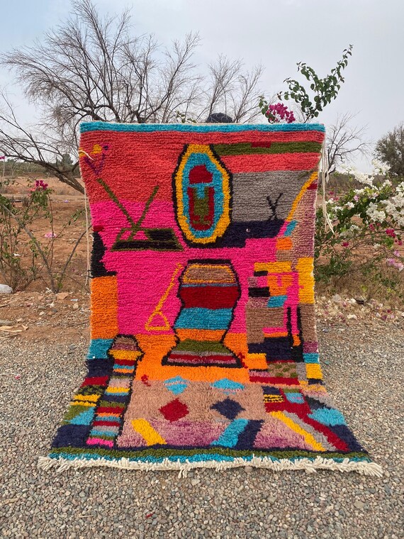 Beni ourain rug, Authentic Moroccan rug, Berber carpet, Genuine Wool rug, Handmade rug, Beni ourain style, Area rug, Tapis berbere, Teppich