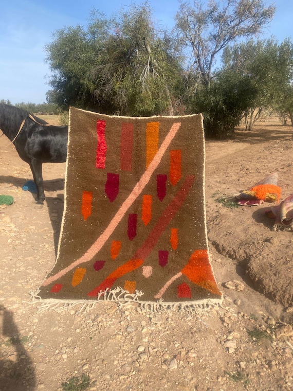 Multicolored Moroccan Boujaad Rug 55% OFF Handmade Beni Ourain Berber Carpet Traditional Custom Carpet