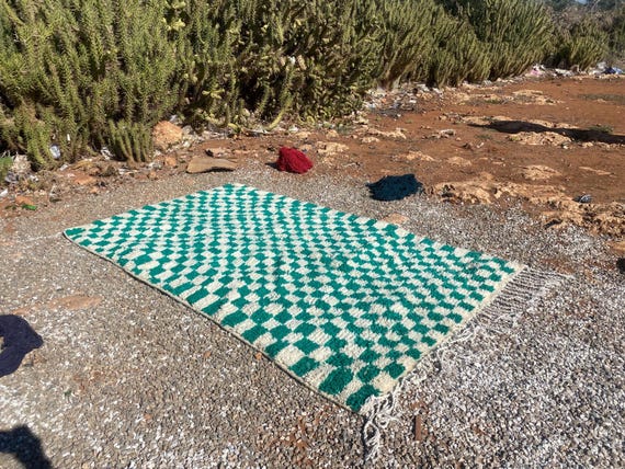 Moroccan Checkered Rug,Beni Ourain rug,Moroccan Rug,Moroccan Handmade Rug ,Checkered Runner Rug,Custom Rug,wool Rug