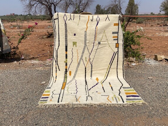 Moroccan Rug, Handmade Wool, Bohemian, boho rug, moroccan boujad, custom rug, rug 8x10, large rug, handmade rug, colorful rug, rug, area rug