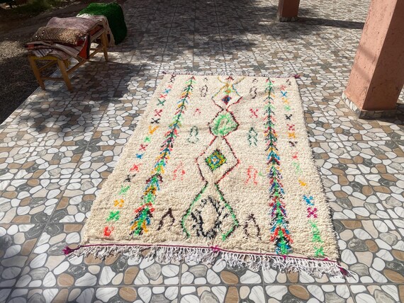 Moroccan Rug, Beni Ourain Colorful Rug, Wool Rug, Checkered Rug, Handmade Rug, Custom Beni Ourain rug, Style Moroccan Rug , Custom rug