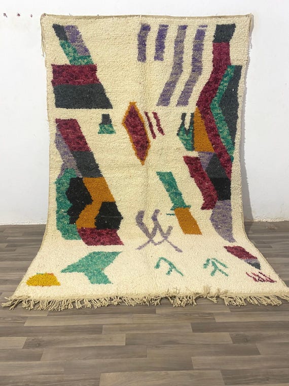 Moroccan Rug , Rug for living room , Handmade area rug , Wool Beni Ourain Rug , Colorful berber Rug , Custom Area Rug 8x10