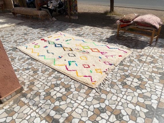 Berber rug, Tapis Berbere, Moroccan rug Hand knotted, Beni ourain rug, all wool berber rug, Custom rug, handmade rug, Genuine lamb wool