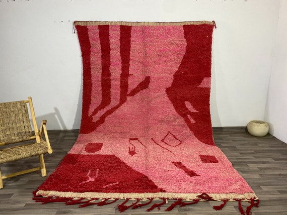 Moroccan Colorful rug, Handmade Berber wool rug, Authentic area rug,tapis berber colore,large area rug,Soft boujaad rug,Teppich