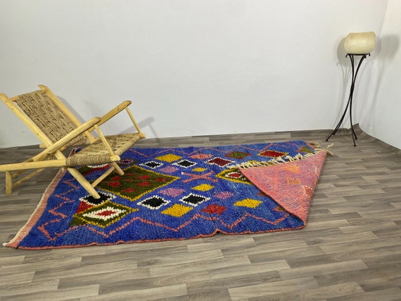 colorful moroccan rug, custom fabulous boujad rug, azilal rug, abstract multicolored carpet, handmade moroccan rug, bohemian rug