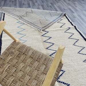 Moroccan rug Ivory - Wool Berber rug - Handmade rug -Creamy rug-Moroccan cream rug -Beni ourain rug - boujad custom rug -Moroccan area rug