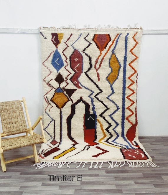 Azilal Moroccan Rug, Moroccan Area Rug, Handwoven, Rugs For Living Room,Genuine Wool Rug,Handmade kids Rug Carpet,Teppich,Free Shipping