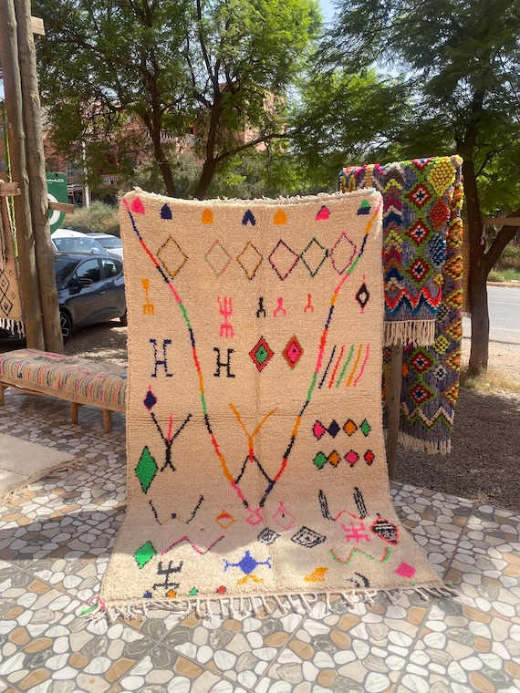 Custom moroccan Boujaad rugs& Beni Ourain Rug - Handmade Traditional Berber Carpet - Unique Home Decor- Amazing Moroccan Rug