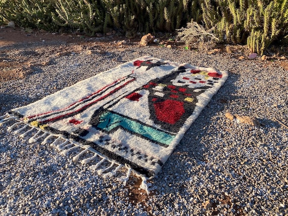 Custom moroccan rug - beni ourain rug - wool rug - Handcrafted rug - Moroccan rug - Hand knotted rug - Tufted rug - Ivory rug - Berber rug