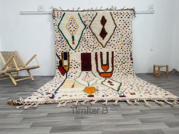 Beni ourain rug - all wool berber rug - Custom area rug - handmade rug - Genuine lamb wool - Berber wool rug Moroccan Berber rug