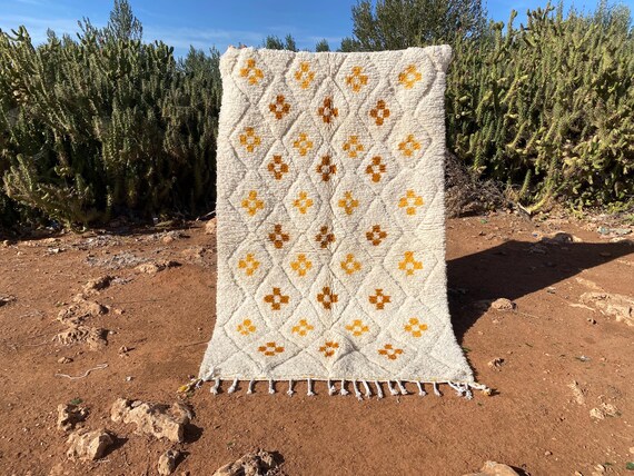 Moroccan Rug, Beni Ourain Colorful Rug, Wool Rug, Checkered Rug, Handmade Rug, Custom Beni Ourain rug, Style Moroccan Rug , Custom Rug