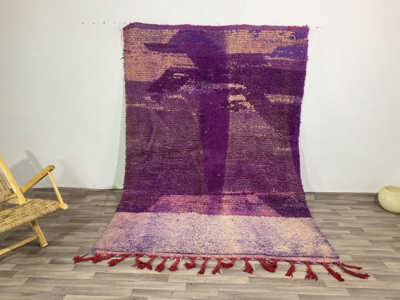 GORGEOUS BENIOURAIN CARPET, Moroccan Handmade Rug, Blue Rug, Living Room Rug, Handmade Wool Carpet, Azilal Berber Rug, Handwoven Rug
