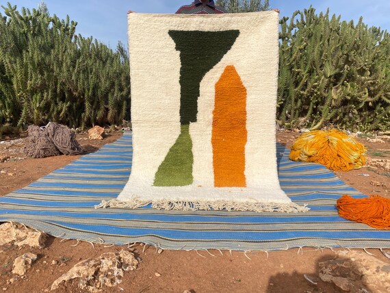 Beni ourain Custom Moroccan rug - Berber Beni ourain rug - Wool area rug - Handmade rug - Moroccan area rug - Morocco rug - tufted rug