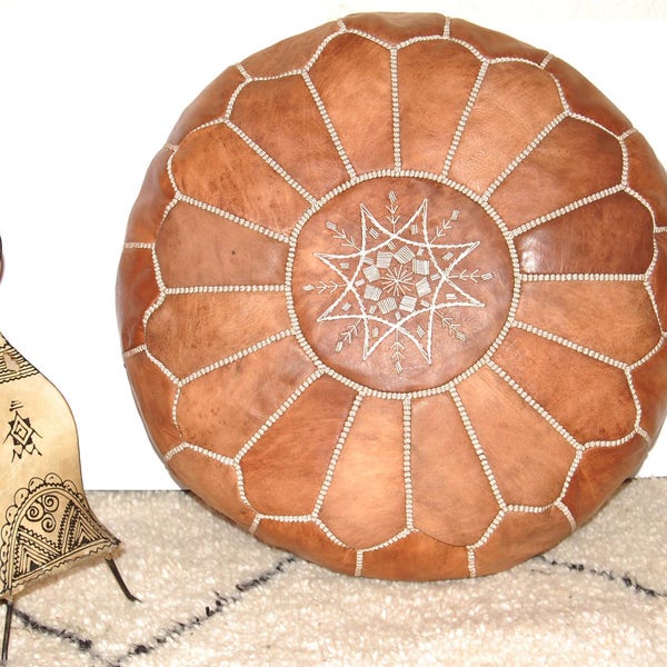 véritable pouf marocain authentique pouf ottoman marocain, pouf en cuir marocain, pouf en cuir ottoman, pouf en cuir,