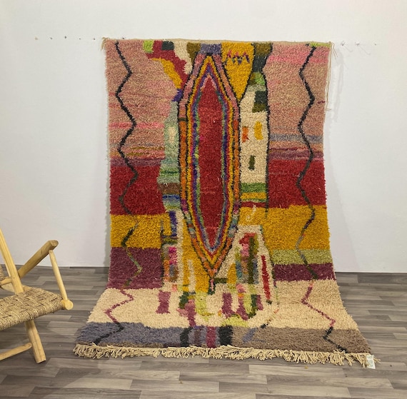 Moroccan rug Hand knotted - Beni ourain rug - all wool berber rug - Custom rug - handmade rug - Genuine lamb wool