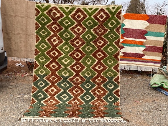 Beni ourain rug, Authentic Moroccan rug, Berber carpet, Genuine Wool rug, Handmade rug, Beni ourain style, Area rug, Tapis berbere, Teppich